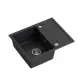 MORGAN 116 zlewozmywak 62x50x22 GraniteQ black diamond/stal